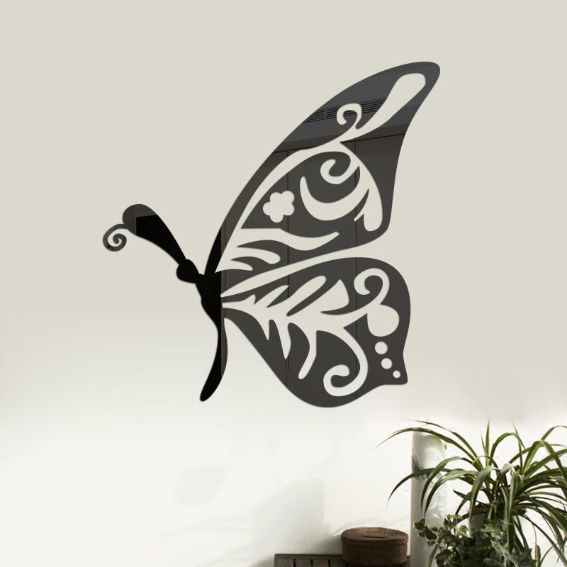 

Большие 3D наклейки на стену для домашнего зеркала, самоклеящиеся акриловые наклейки на стену с английскими буквами для домашнего декора