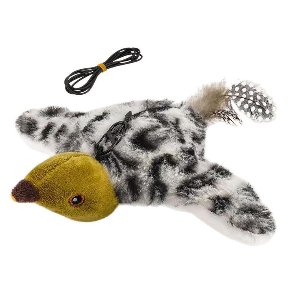 

New Rechargeable Interactive Tapping Chirping Bird Cat Toy with Replacement Bird Skin Popular Cat Toy