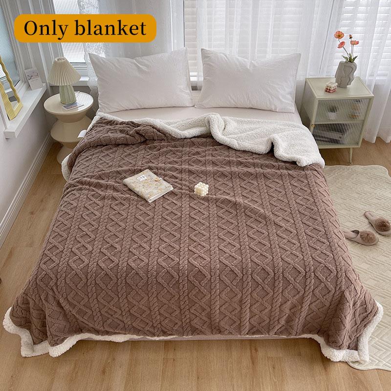

Sherpa Weighted Blanket Soft Warm And Thickened Calm Blanket For Sofa Car Blanket Office Lunch Shawl Air Condition Blanket Gift 70 and100 cm