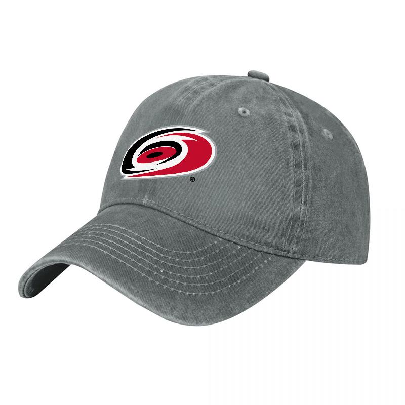 Carolina Hurricanes Washed Canvas Baseball Cap with Team Logo Design for Fans and Sports Enthusiasts