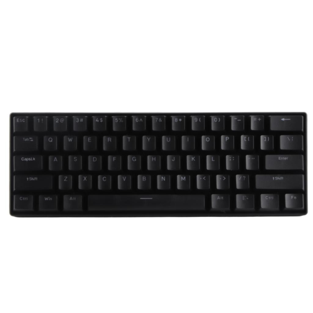 61 Key Keyboard RGB Wired Mechanical Shaft Portable Two Color Injection Molding 61 Key Layout Keyboard