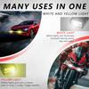 Motorcycle Driving Lights Double Color Lights White/Amber 3 Modes Hi/Lo Beam Sport Front Grille LED Lights with Lens Waterproof for SUV ATV Bike UTV
