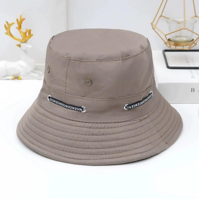 Fashion Fisherman Cap Sun Cap Unisex Casual Cotton Bucket Hat Spring Summer Solid Color Outdoor Sunscreen Beach Cap Panama Hat
