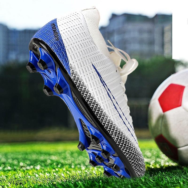 Yuxing Shoes Youth Football Shoes Mesh Upper Rubber Sole Light Weight Strong Grip for Grass Training