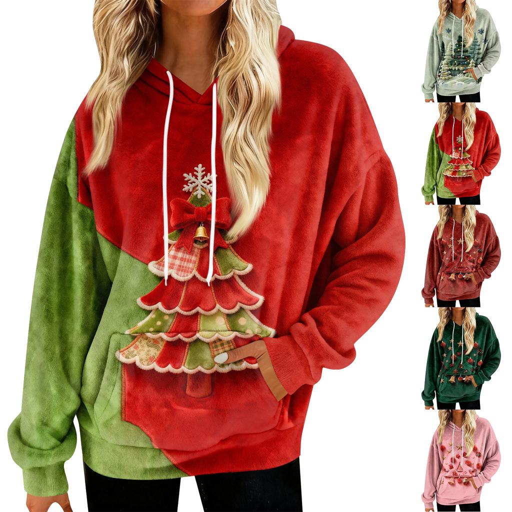 Hoodies For Women Oversized Winter Plush Cute Sweatshirts Pullover Trendy Fall Winter Clothes