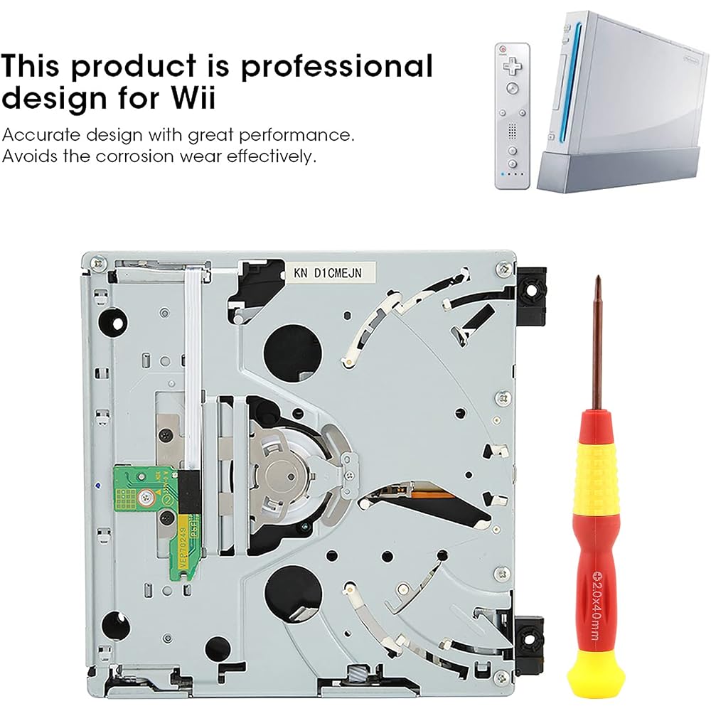 QANYEGN Replacement DVD Rom Drive, Professional ROM Disc Drive, Dual IC Disc Repair Parts for Wii...