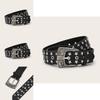 Punk Rock Pu-Ledergürtel Mit Nieten Und Sternkompass-Design Für Modebegeisterte