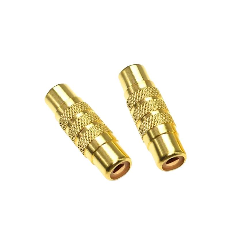 5/20/100Pcs RCA Connector Gold Plated Female To Female Plug Socket RCA Coupler for Audio Video Speaker