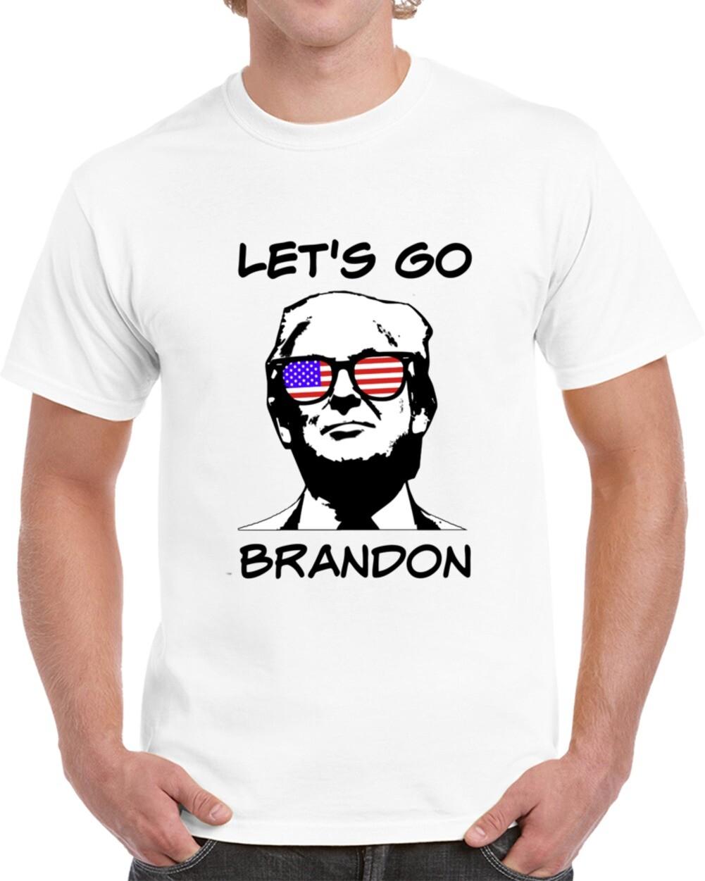 Trump Let s Go Brandon Tshirt Fu*k Joe Biden President T Shirt Nascar Funny Tee XXXXL