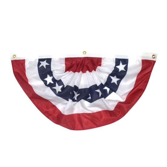 American Pleated Fan Flag Patriotic Red White Blue USA Bunting 4th of July Banner Decoration for Memorial Day Independence Day