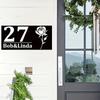 Custom Metal Door Sign with Name & Number, Elegant Home Outdoor Plaque, Wedding Display