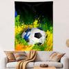 Colorful Splatter Soccer Ball Design Patterned Tapestry Home Decor, Suitable for Bedroom and Living Room, Gift