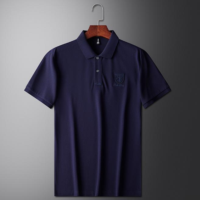 Tricou de vară cu mânecă scurtă pentru bărbați, tricou polo casual cu mânecă scurtă cu guler larg, tricou pentru bărbați