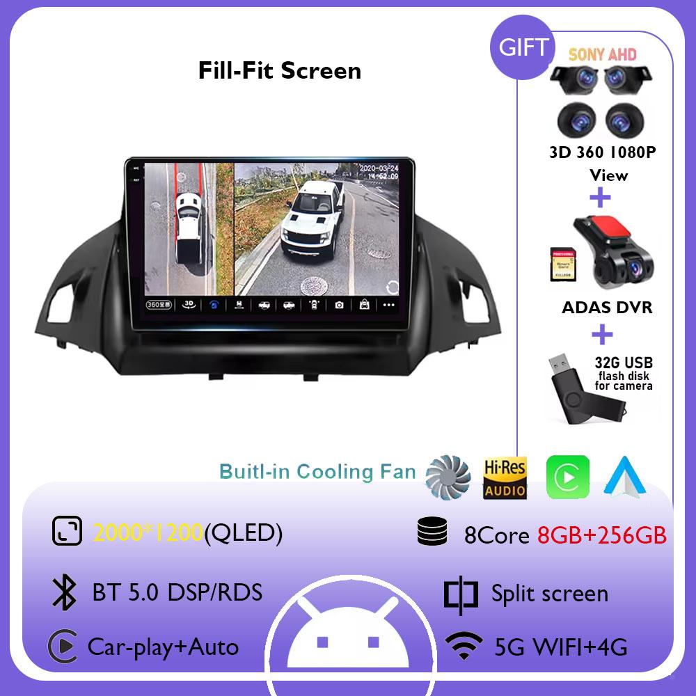 Android 14 For FORD C-MAX KUGA 2 ESCAPE 3 2012 - 2019 Car Radio Multimedia Video Player Navigation GPS 4G+WIFI Stereo Head Unit