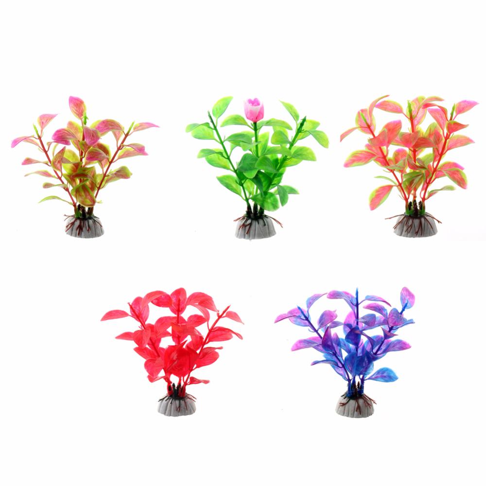 1 Pcs Aquarium Decoration 5 Color Flower Grass Fish Tank Aquarium Aquatic Simulation Water Plant Ornament
