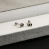 Stainless Steel Geometric Black Series Stud Earrings, Cross Simple Earrings, Love Dripping Oil Personalized Earrings