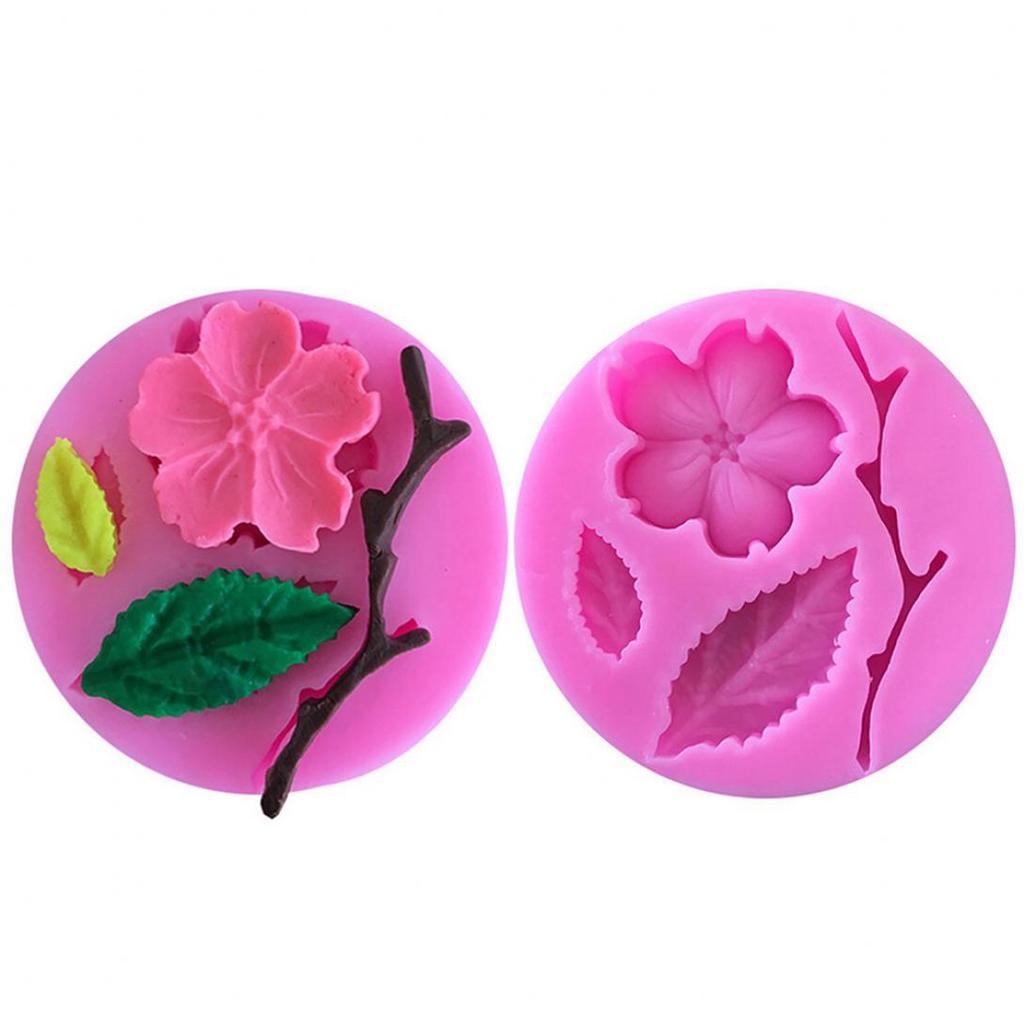 H&K Store Silicone Plum Blossom Mold DIY Fondant Cake Chocolate Clay Mould Decorating Tool