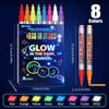 8 Colors Fluorescent Luminous Marker Party Decoration Paint Diy Crafts Creative Artwork Waterproof Non-Toxic Dark Pen Draw Tool