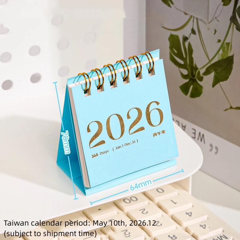 2026 Mini Small Desk Calendar Desktop Ornament Calendar Book Creative Simple Planner Desktop Office Stationery New Year Gifts