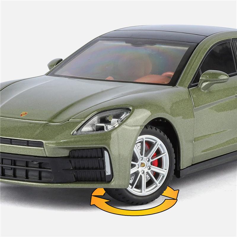 AABKQ1 1:24 Porsche Panamera 2025 Coupe Alloy Sports Car Model Diecast Metal Vehicle Car Model Sound and Light Simulation Kids Toy Gift