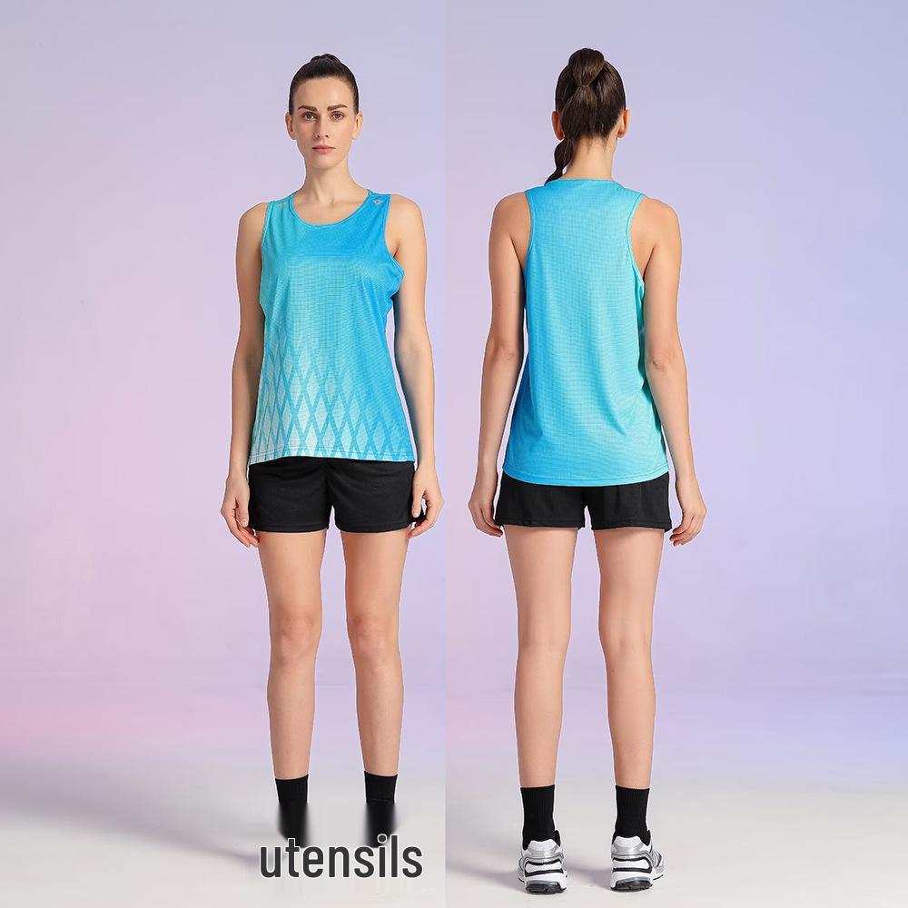 Unisex Track & Field Training Set: Vest & Suit for Marathon and Running Sportswear.