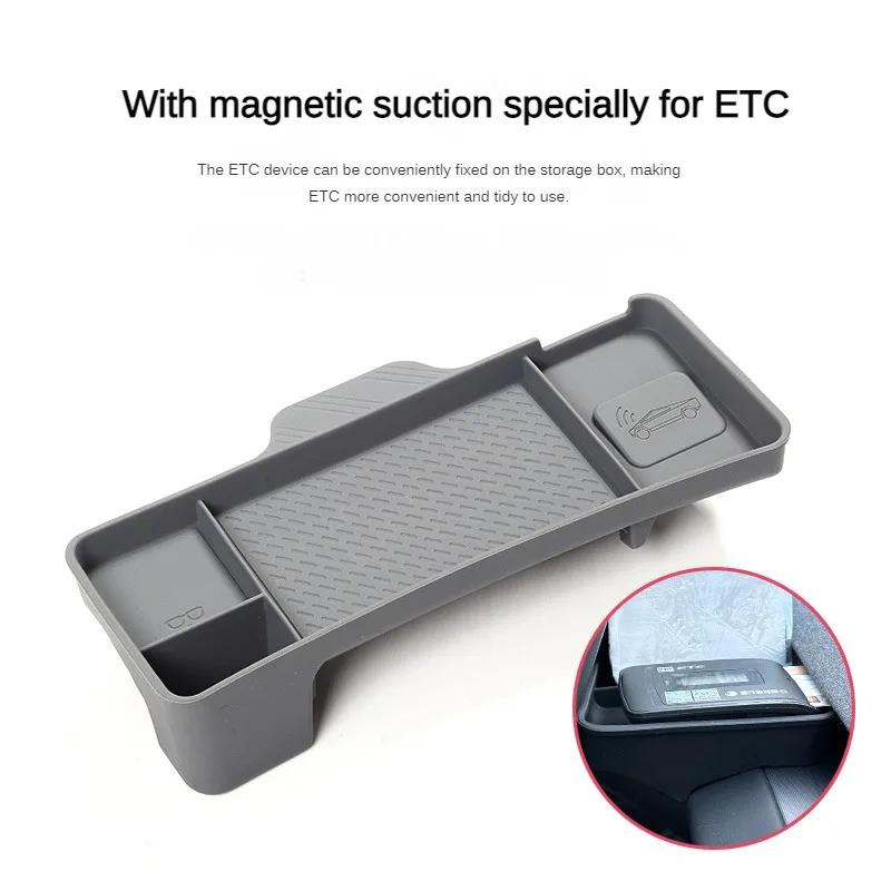For Tesla Model Y L 2026 2025 Dashboard Storage Tray YL Tissue Box Glasses Holder Rear Screen Organizer Model Y Juniper Gadget