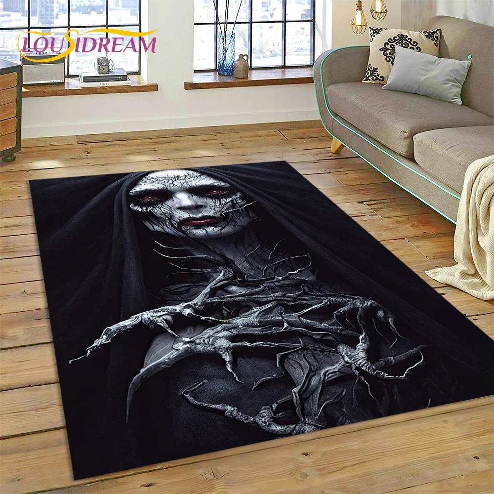 Gothic Horror Monsters Demon Ghost Carpet Rug for Bedroom Living Room Home Sofa Decoration,Children Game Large Decor Floor Mat