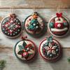 Felt Ornament Kits Reusable Patch Work Decoration Christmas Felt Kits For Adults For Embroidery Decorating Holiday Halloween