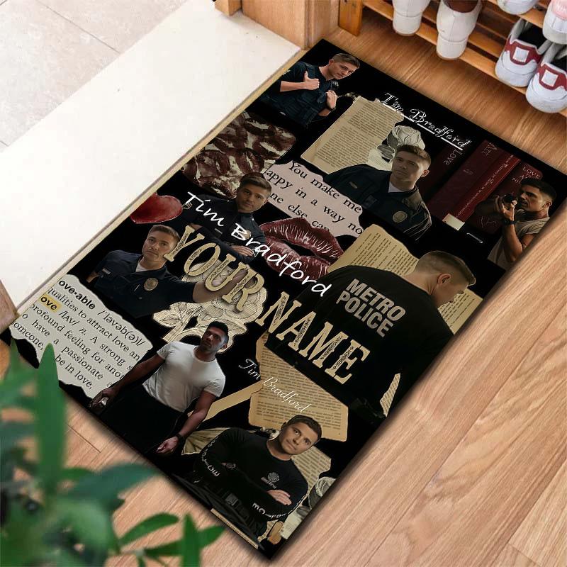 Der Rookie Individueller Name Teppich Teppich für Wohnzimmer Schlafzimmer Zuhause Sofadekoration Kinder Spiel Rutschfeste Bodenmatte