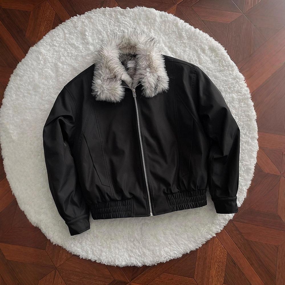 Unisex Retro Fur Collar Jacket: Versatile Casual Outerwear for Autumn/Winter