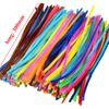 100PCS Colorful Chenille Stem Twisted Rod Wool Root Fluffy Bar Iron Wire DIY Handcraft Twisting Decorations Pipe Cleaners Plush