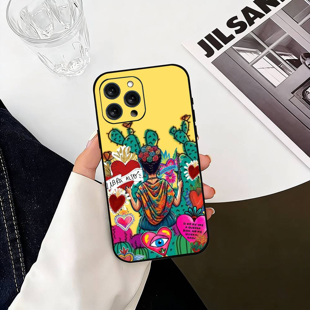 Μόδα F-fridaS Kahlo-Θήκη Κινητού PC Σιλικόνη Μαλακή Για IPhone 17 16 15 14 13 12 11 X XR Plus Pro Max Plus
