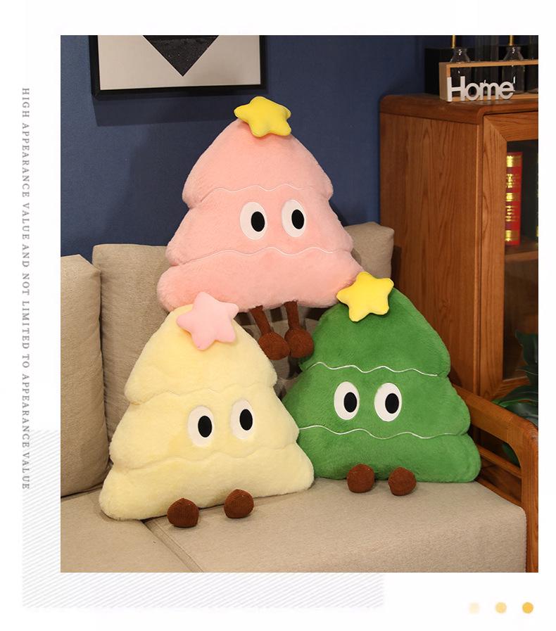 Adorable Christmas Tree Plush Pillow Doll Toy - Cartoon Dopamine Rag Doll Sofa Cushion