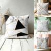 Marble Geometric Patterns Pillow Case Double-Sided Plush Sofa Cushion Covers Organic Breathable Invisible Zipper