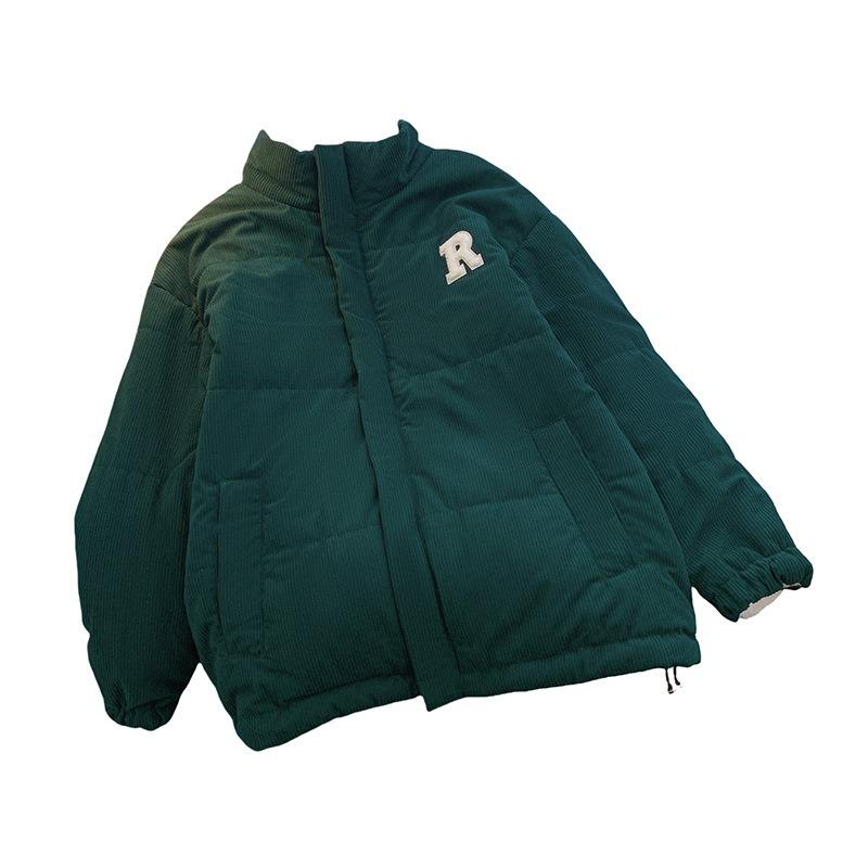 Down Cotton Clothes New Women's Short Thickened Winter Corduroy Couple Loose Two-sided Coat