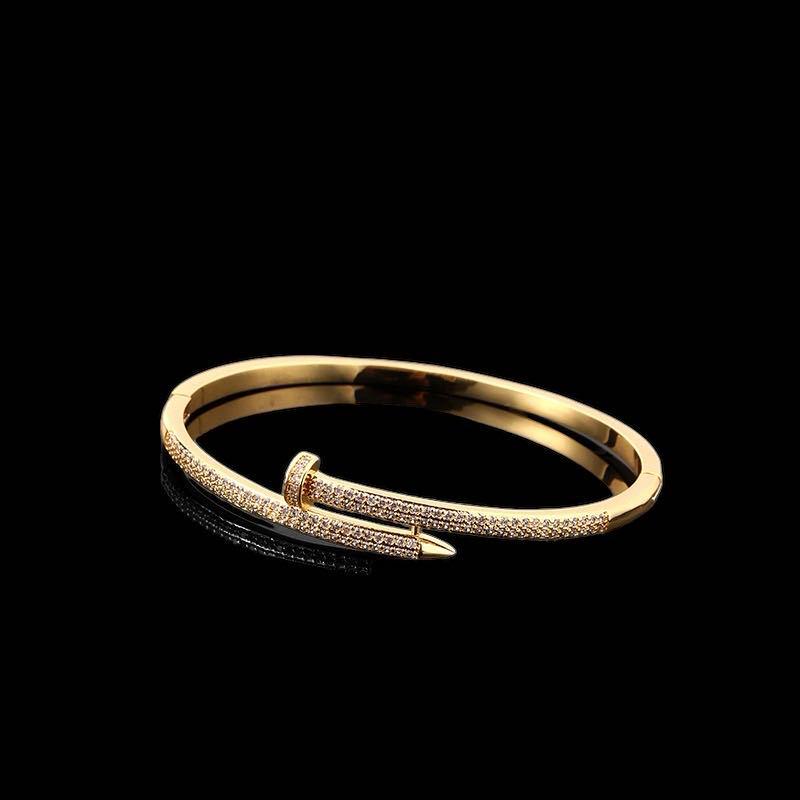 High-End Starry Sky Diamond-Studded Snake-Shaped Open Bracelet