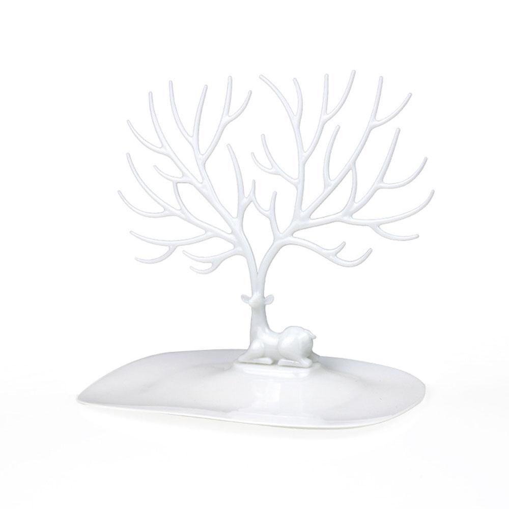 Tree Shape Deer Tray Hanger Ring Display Tools Jewelry Display Rack Jewelry Organizer Ornament