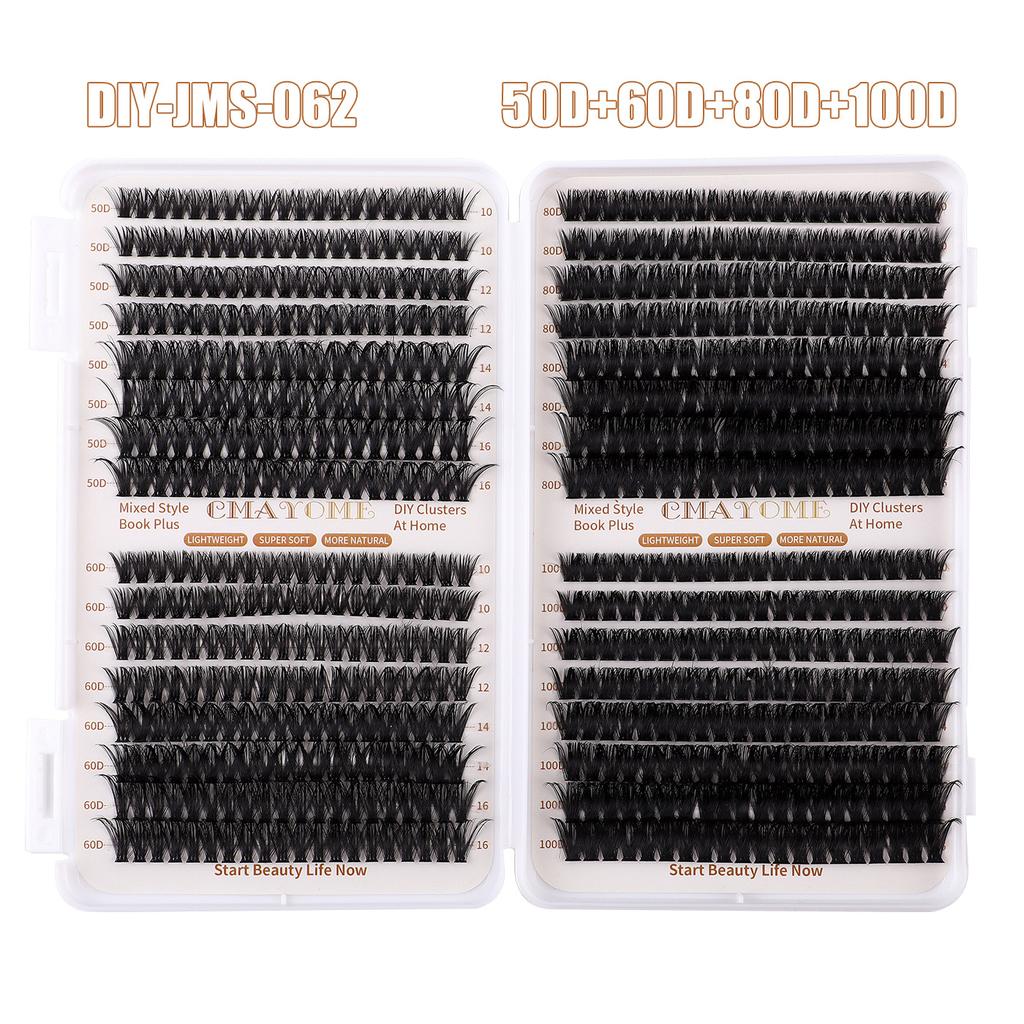Diy Segmented Single Cluster Of Hair 10-16Mm Thick Eyelash Book Large Capacity Eyelashes
