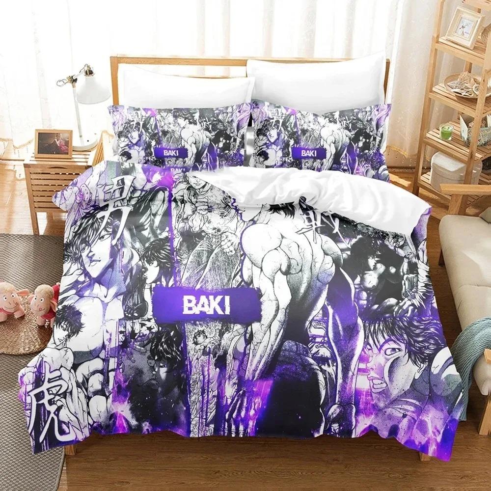 Comforter Baki Hanma Anime Bedding Set For Bedroom Soft Modern S Comefortable Kids And