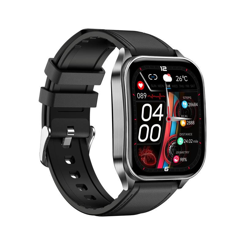 E810 Smart Watch AMOLED Men Laser Treatment Therapy ECG Health Monitor SOS BT Call Flashlight Sports Fitness Tracker Smartwatch