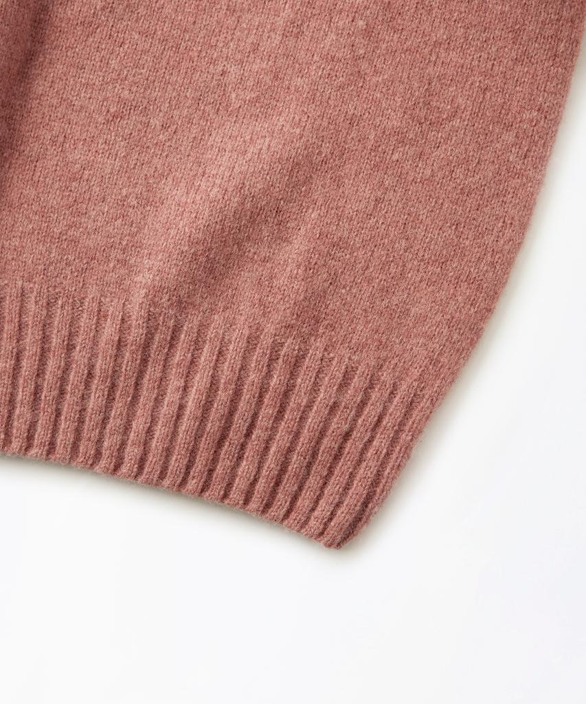 OUTSTANDING Pure Wool Wholegarment Knit_Pink