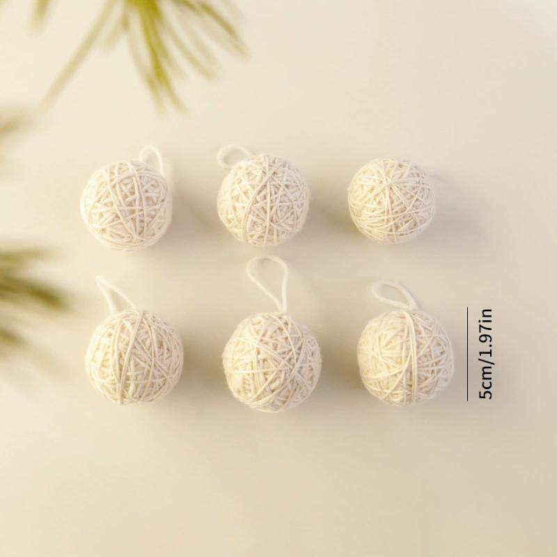 Tree Yarn Christmas Ball Ornaments For Tree Decoration Diy Craft Supplies Gift