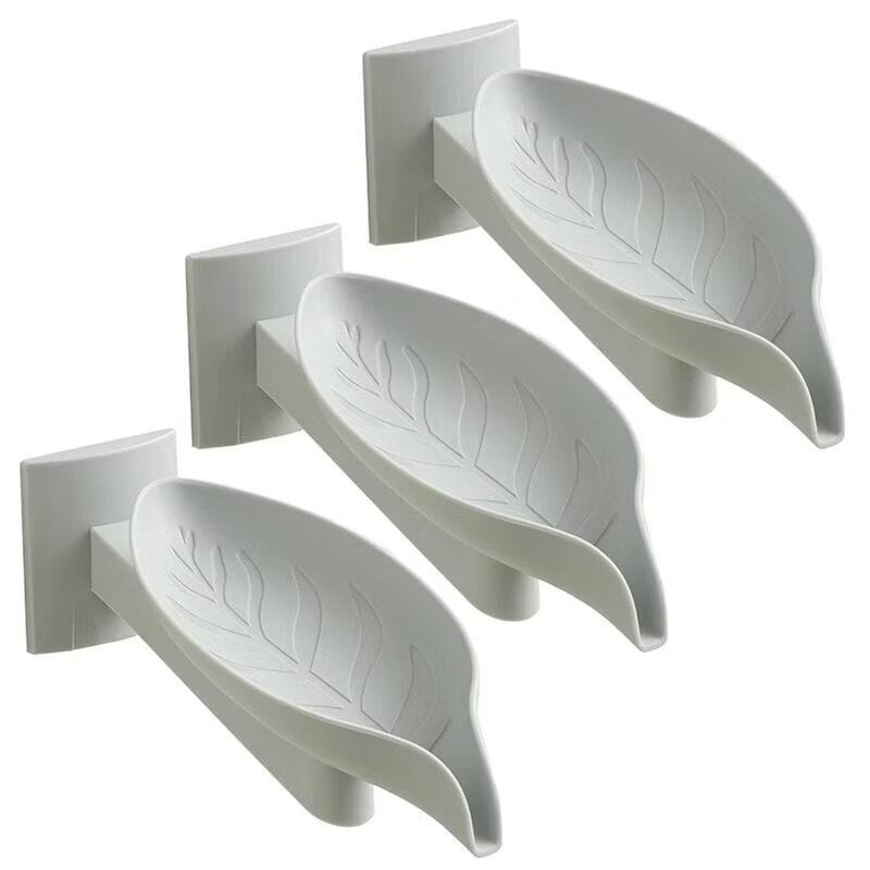 Leaf Shape Draining Suction Cup Soap Dish