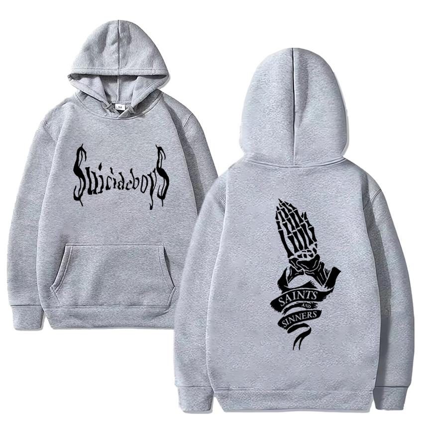 Horký výprodej SuicideBoys Gotický styl Potisk Mikina 2024 Muži Ženy Hip Hop Vintage Streetwear Unisex Fleecová Mikina s Dlouhým Rukávem