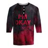 Men's Halloween Printed  Collar Three-Quarter Sleeve