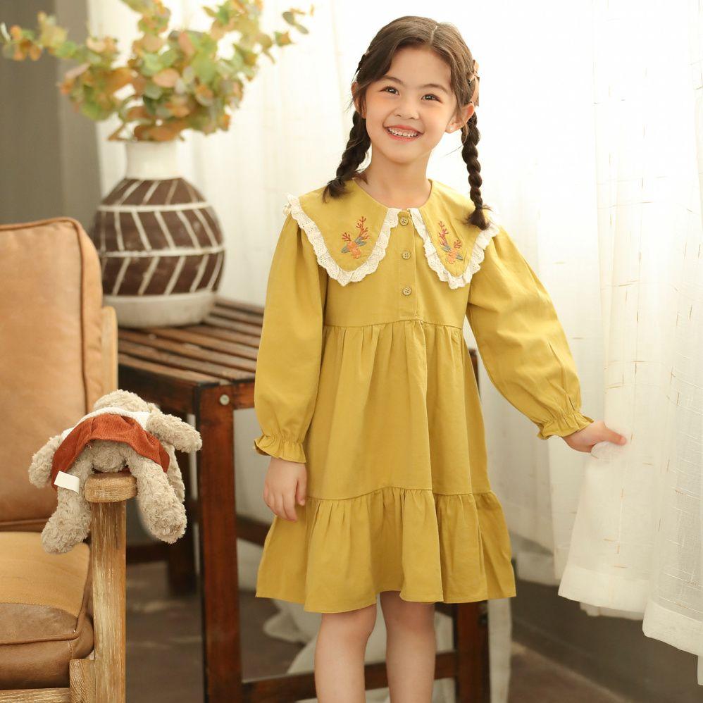 Fashionable Embroidered Dress for Girls and Sweet Princess Dress for Children Spring and Autumn