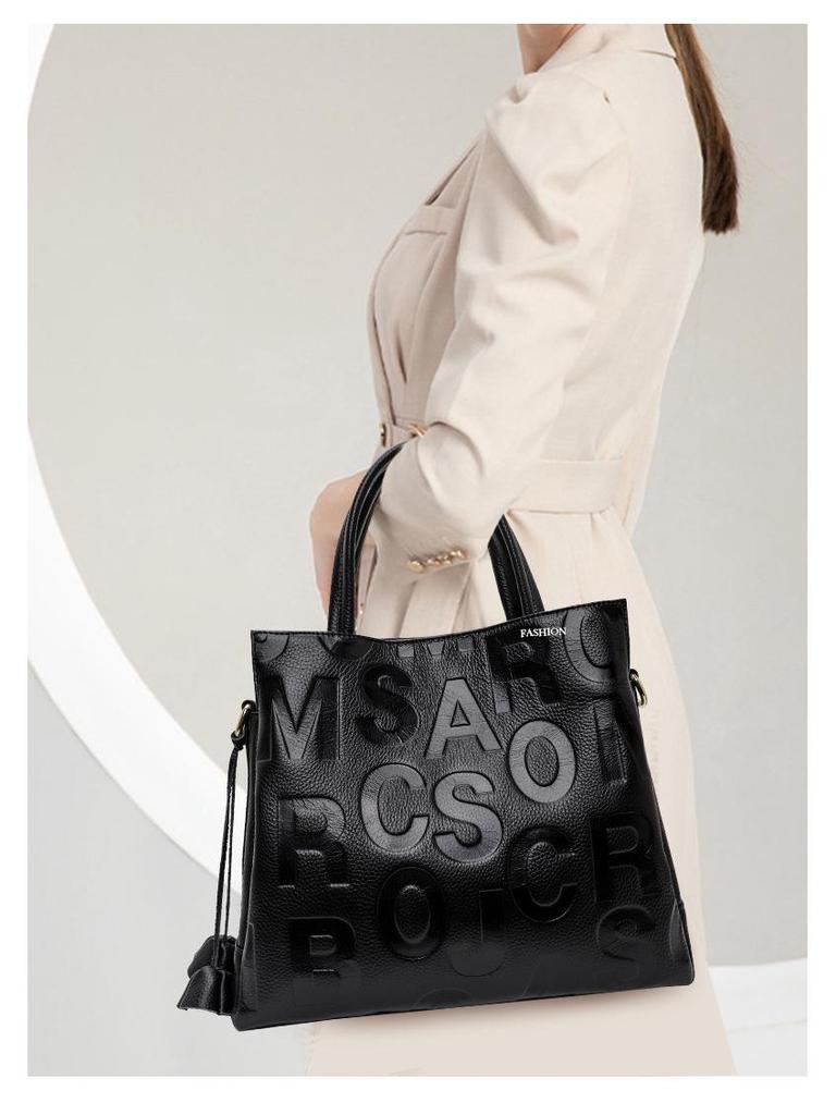 Thousand Classic 2025 Autumn/Winter Large Capacity Cowhide Handbag for Women - Shoulder & Crossbody