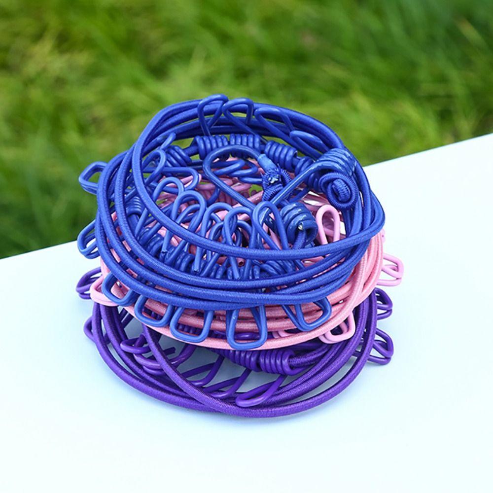 Multi-functional Windproof Clothesline with 12 Clips Colorful Clothesline Rope Travel Clothesline Household Travel