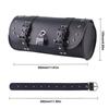 Baohatsu Motorcycle Universal PU Leather Roll Bag with Buckle Retro for Small and Black Saddlebag, Closure, Design, Items, Tools, Touring,