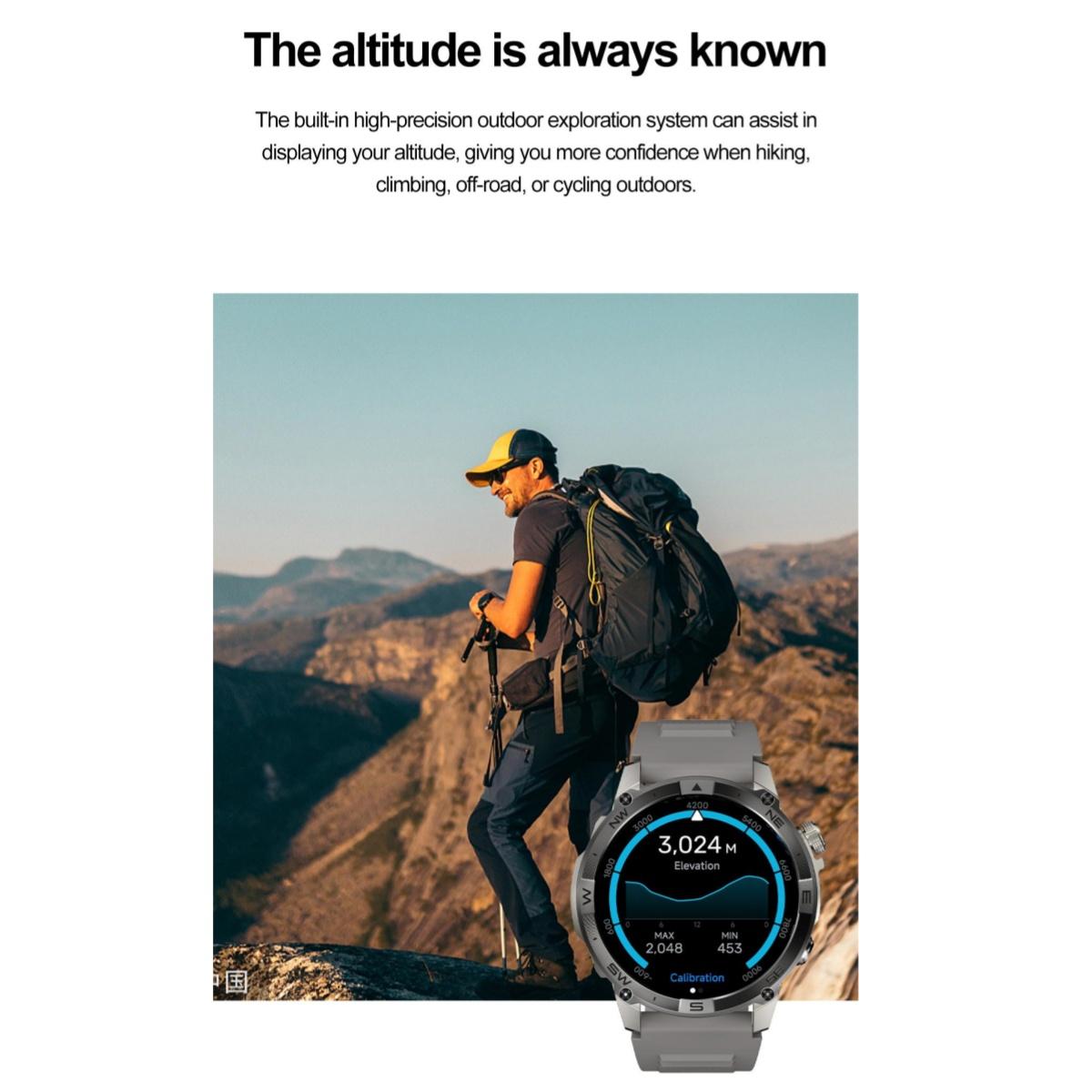 Rainbuvvy HK08 Android Smartwatch 1.43inch AMOLED Full Screen Touch 466x466 BT5.3 — фото 11